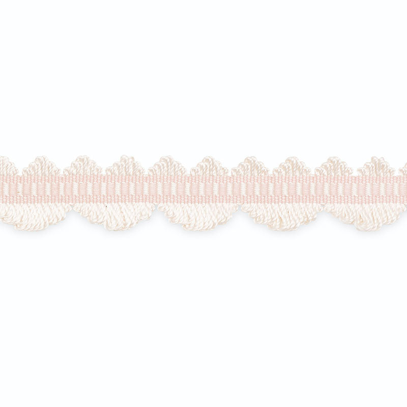 Purchase Lf2020-3 | Noelle Loop Fringe, White/Baby Pink - Schumacher Trim