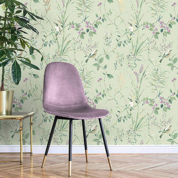 Purchase M1552 Brewster Wallpaper, Mariko Sage Botanical - Medley12