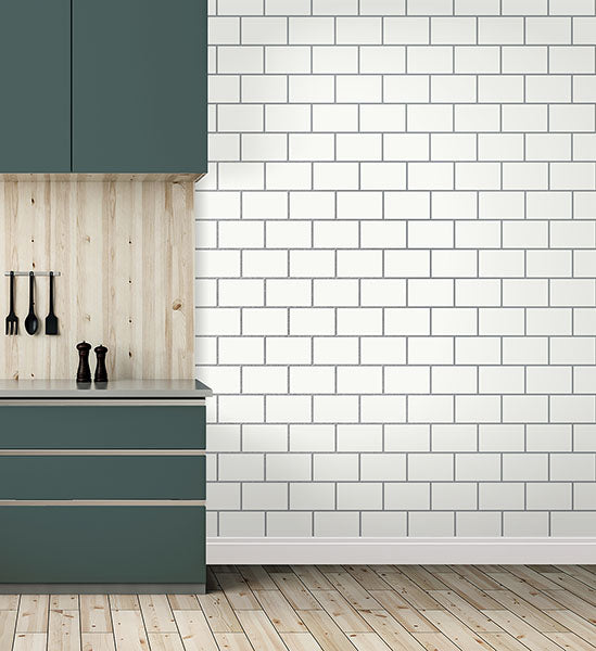 Purchase M1634 Brewster Wallpaper, Metro Silver Tile - Medley12