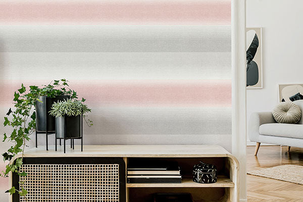Purchase M1642 Brewster Wallpaper, Kirby Pink Stripe - Medley12
