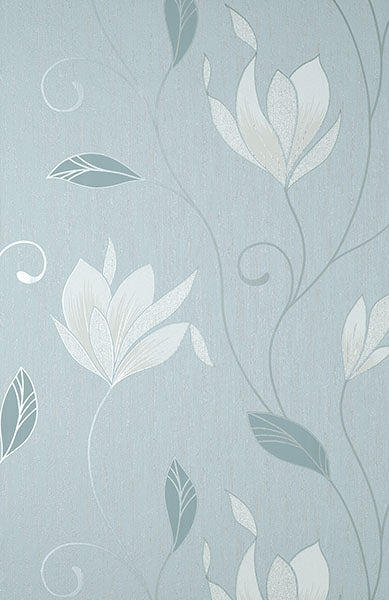 Purchase M1740 Brewster Wallpaper, Synergy Light Blue Floral - Medley