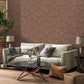 Purchase M1746 Brewster Wallpaper, Camille Red Damask - Medley12