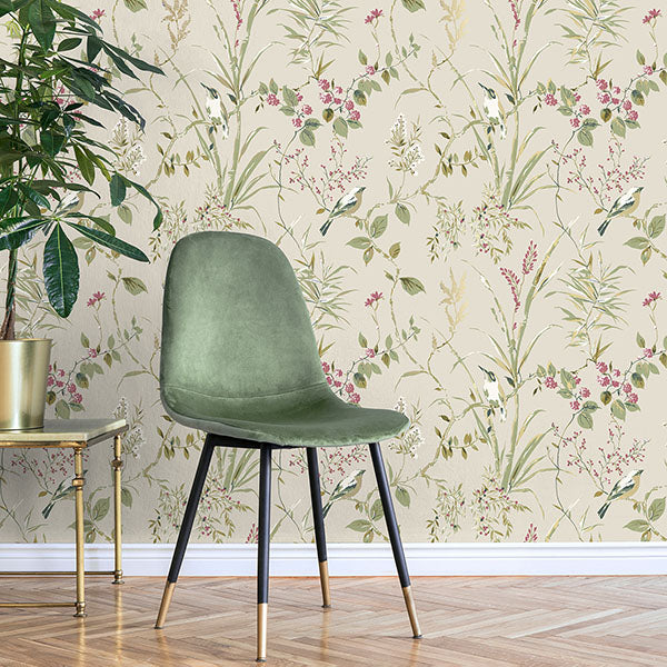 Purchase M1855 Brewster Wallpaper, Mariko Neutral Botanical - Medley12
