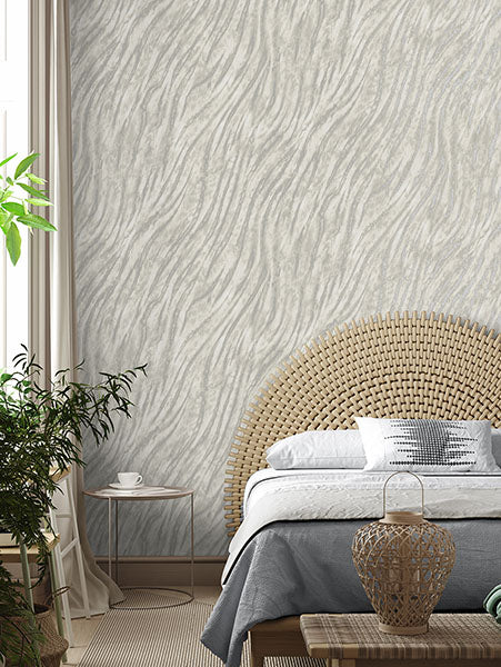 Purchase M1860 Brewster Wallpaper, Arran Grey Swirling Stripe - Medley12