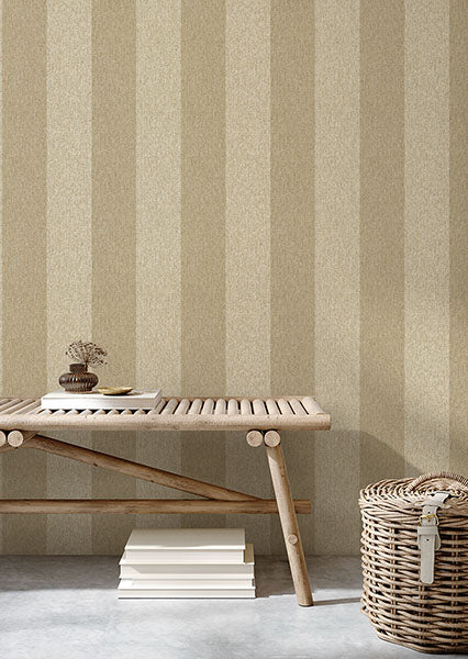 Purchase M1869 Brewster Wallpaper, Finn Light Brown Chevron Stripe - Medley12