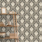Purchase M95660 Brewster Wallpaper, Florentine Charcoal Damask - Medley1