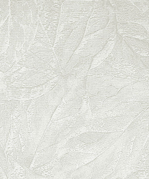 Purchase M95664 Brewster Wallpaper, Aspen White Leaf - Medley