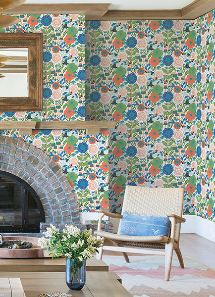 Purchase MCS6396 NuWallpaper Wallpaper, Dream Garden Off White Peel & Stick - WallPops12