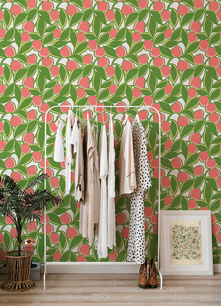 Purchase MCS6405 NuWallpaper Wallpaper, Talia Green Peel & Stick - WallPops12