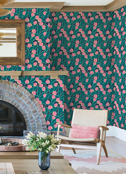 Purchase MCS6407 NuWallpaper Wallpaper, Talia Navy Peel & Stick - WallPops12