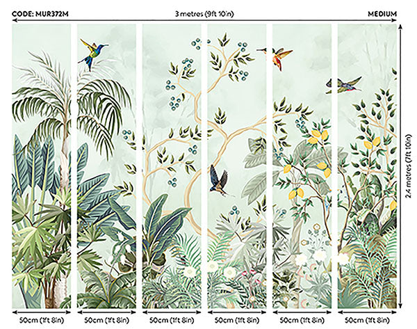 Purchase MUR372M Brewster Wallpaper, Lemon Tree - Origin Murals12