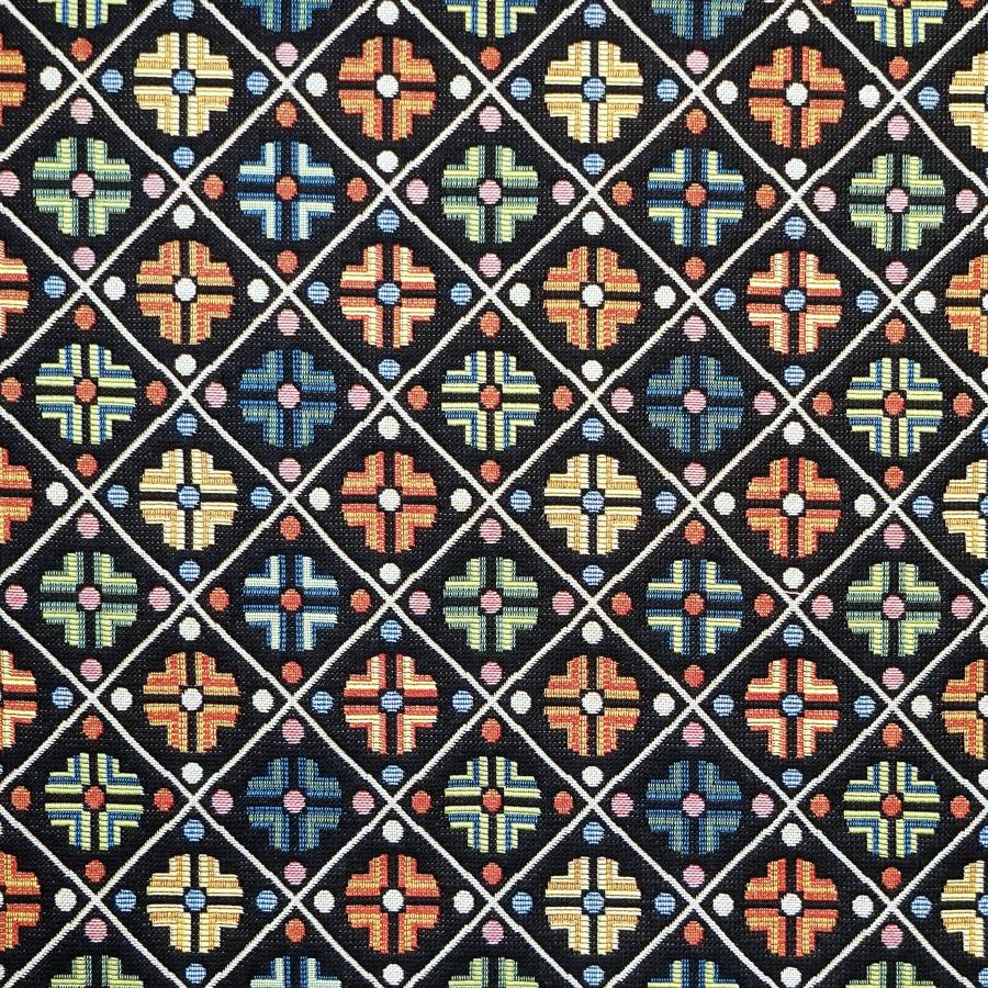 Purchase Old World Weavers Fabric Pattern# N1 0002B411, Kirov Multi / Black 1