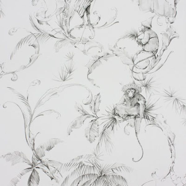 Purchase Ncw4205-05 | Fontibre Barbary Toile Charcoal - Nina Campbell Wallpaper
