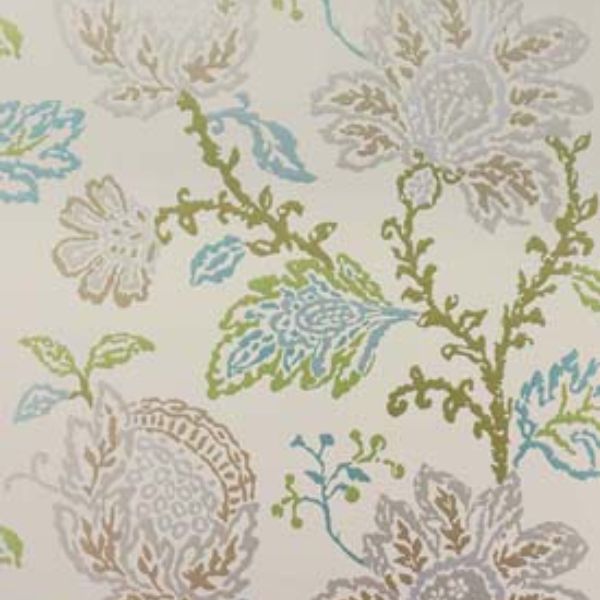 Purchase Ncw4270-03 | Coromandel Stone/Green/Aqua - Nina Campbell Wallpaper