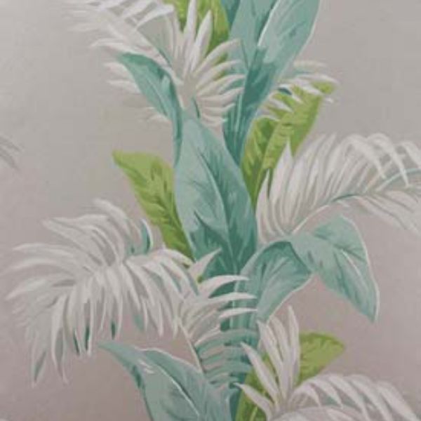 Purchase Ncw4274-02 | Coromandel Palmetto Aqua/Stone/Green - Nina Campbell Wallpaper