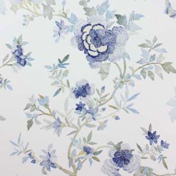 Purchase Ncw4276-04 | Coromandel Perdana Blue/Ivory - Nina Campbell Wallpaper