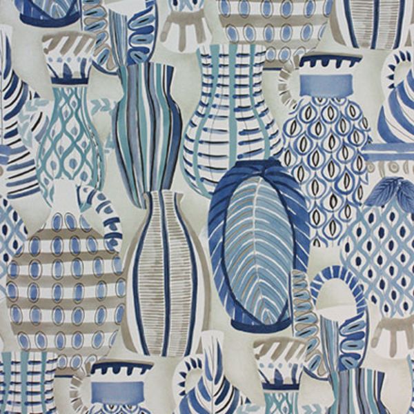 Purchase Ncw4300-04 | Les Reves Collioure Blue/Beige - Nina Campbell Wallpaper