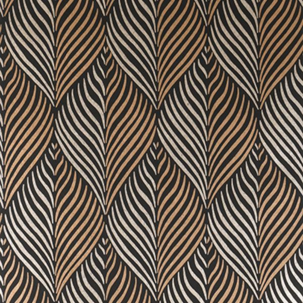 Purchase Ncw4352-06 | Les Indiennes Bonnelles Black/Gilver - Nina Campbell Wallpaper