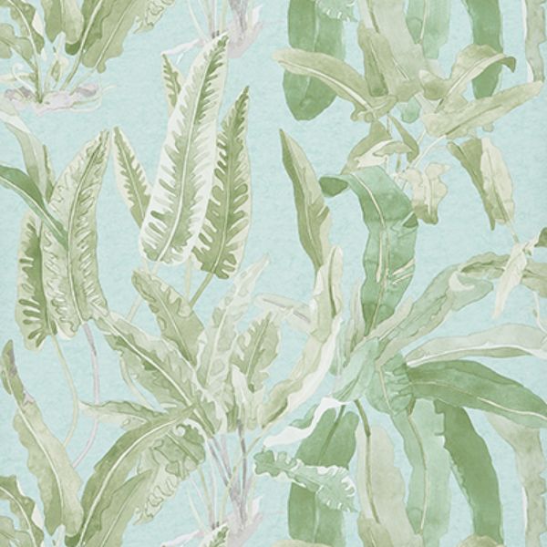 Purchase Ncw4393-03 | Ashdown Benmore Green/Aqua - Nina Campbell Wallpaper