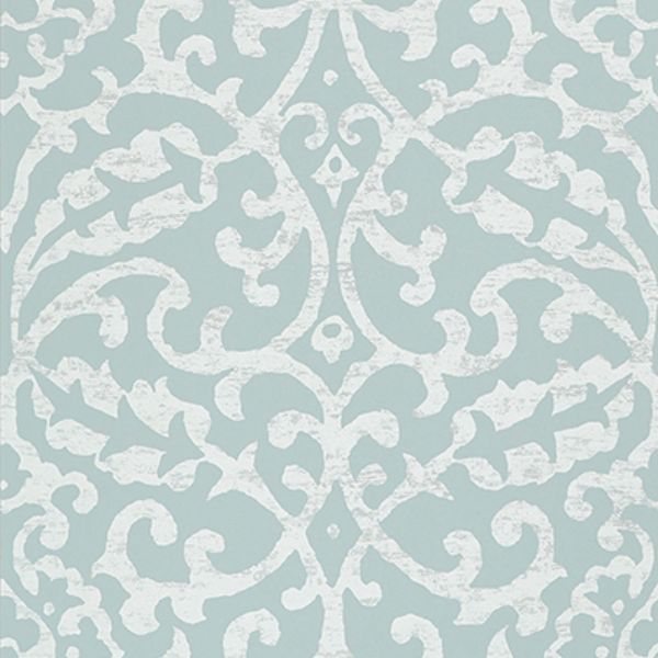 Purchase Ncw4396-03 | Ashdown Brideshead Aqua - Nina Campbell Wallpaper