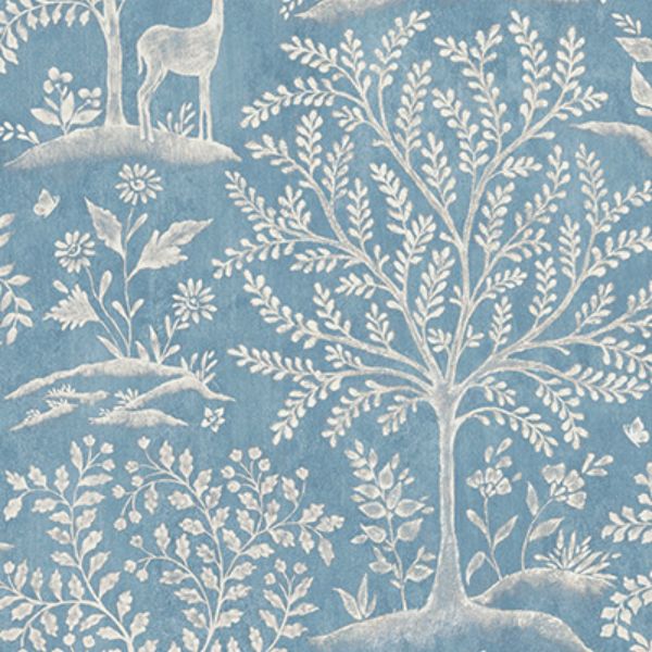 Purchase Ncw4490-03 | Signature Foret Blue - Nina Campbell Wallpaper