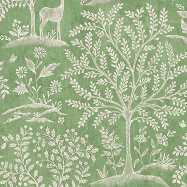 Purchase Ncw4490-05 | Signature Foret Emerald - Nina Campbell Wallpaper