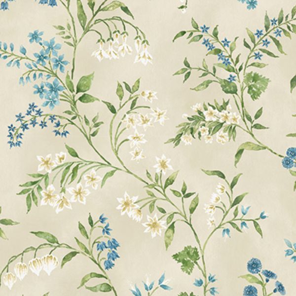 Purchase Ncw4491-04 | Signature Almora Indigo/Blue/Green - Nina Campbell Wallpaper