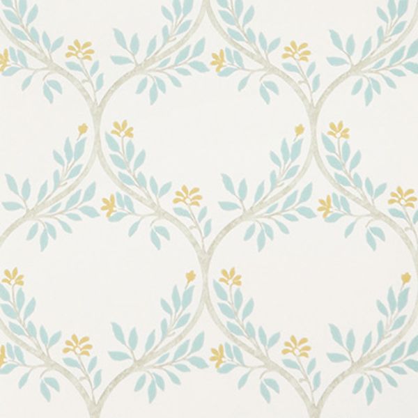 Purchase Ncw4495-03 | Signature Arber Aqua/Yellow - Nina Campbell Wallpaper