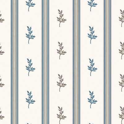 Purchase Ncw4592-05 | Honfleur Anduze Blue/Chocolate - Nina Campbell Wallpaper