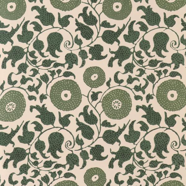 Sample - P2023103-33 | Eldora, Green Floral - Lee Jofa Wallpaper - P2023103.33.0