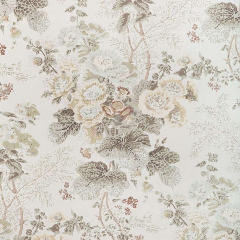Sample - P2023116.1611.0 | Althea Paper, Grey Floral - Lee Jofa Wallpaper