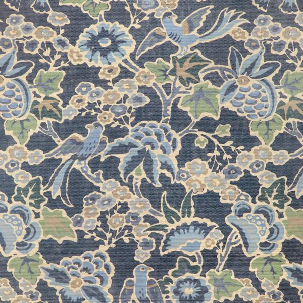Sample - P2023127-523 | Posy Paper, Blue Tropical - Lee Jofa Wallpaper - P2023127.523.0
