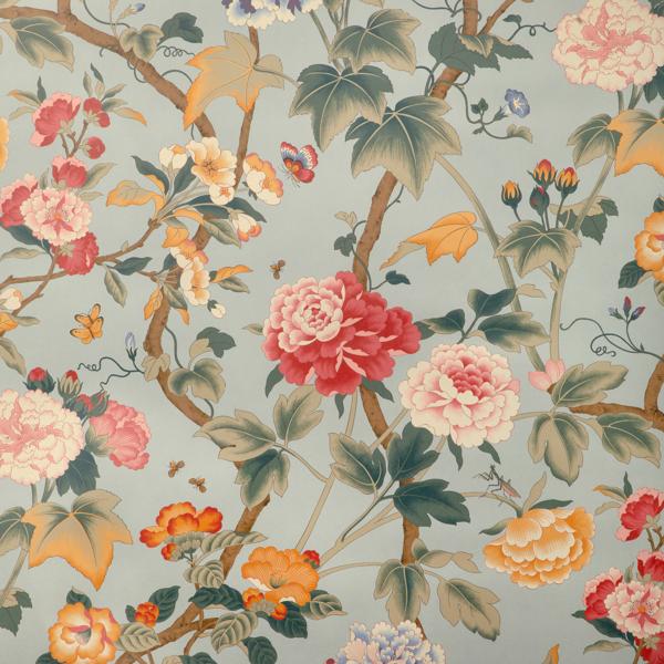 Sample - P2023128-137 | Gardenia Paper, Multi Color Floral - Lee Jofa Wallpaper - P2023128.137.0
