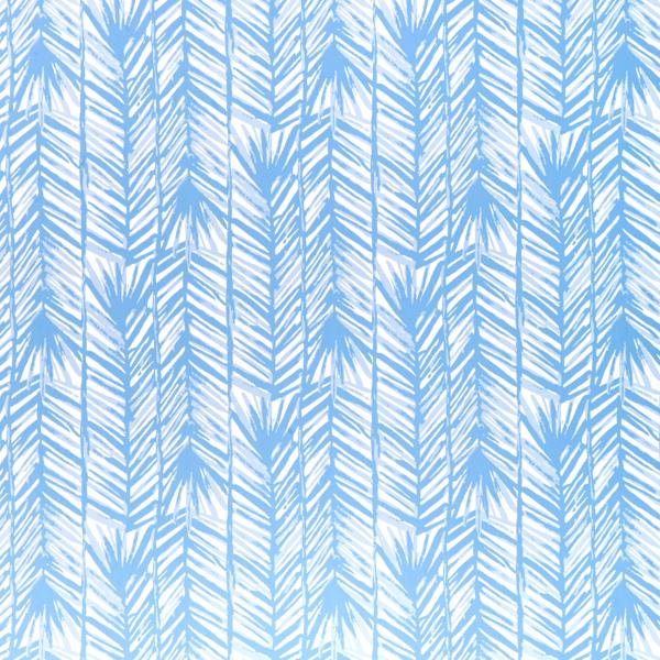 Sample - P2025109-15 | Costa Verde Wp, Blue Chevron - Lee Jofa Wallpaper - P2025109.15.0