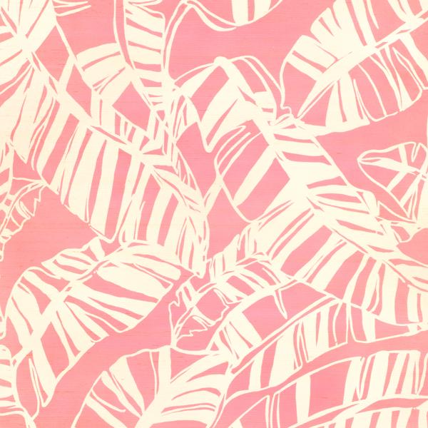 Sample - P2025112-7 | Just Bananas Gc, Pink Tropical - Lee Jofa Wallpaper - P2025112.7.0