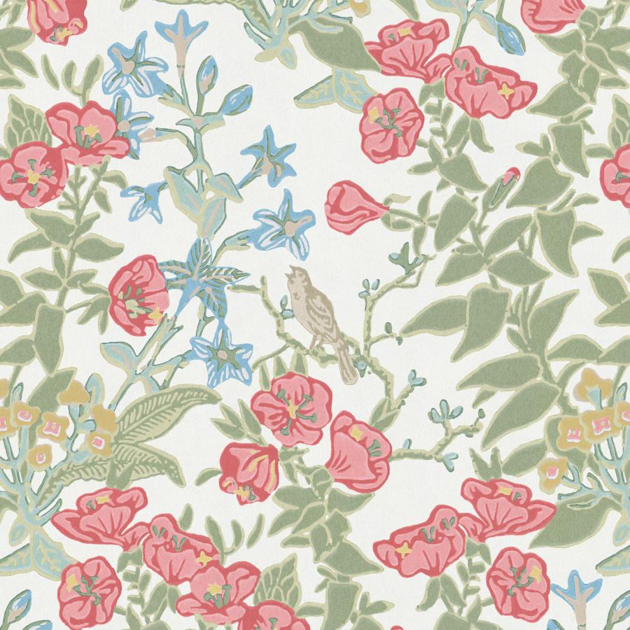 Purchase P2026101-194 Plumeria Paper, Red Botanical - Lee Jofa Wallpaper - P2026101.194.0
