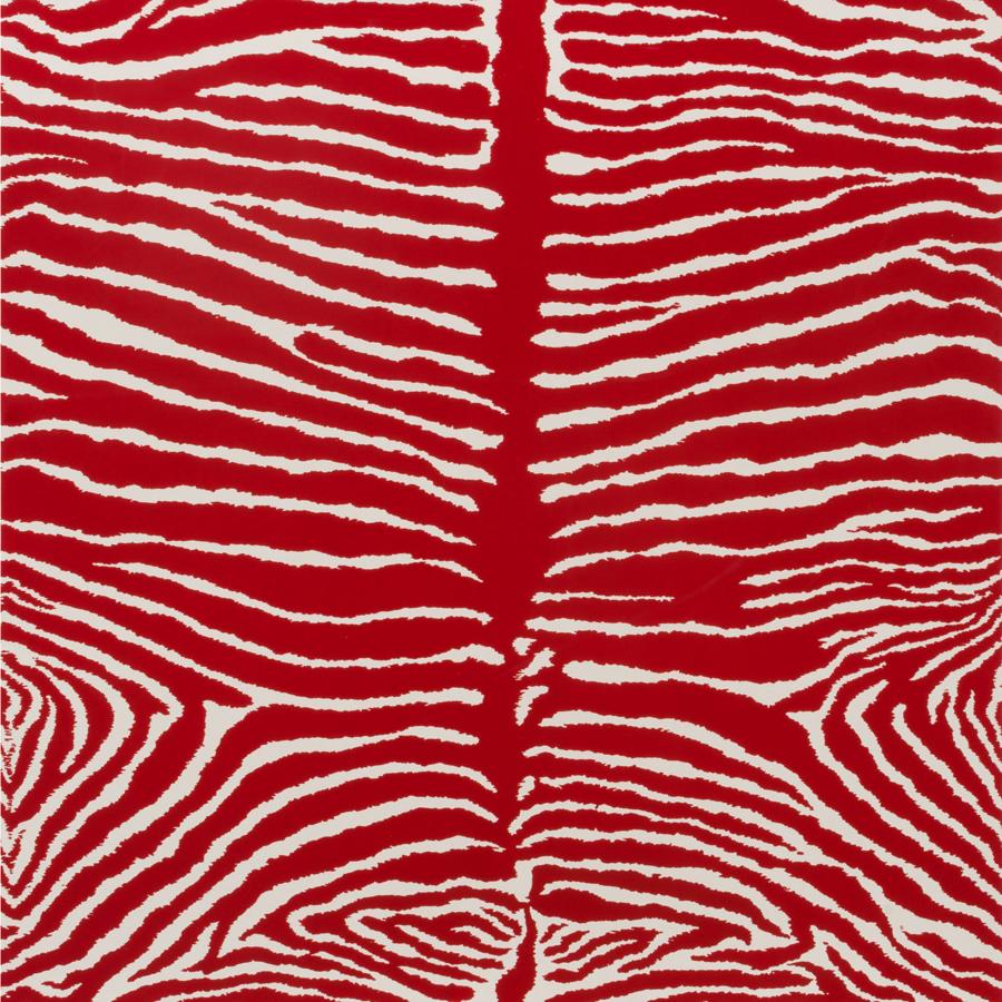 Looking P8014100.19 Le Zebre Red by Brunschwig Fils