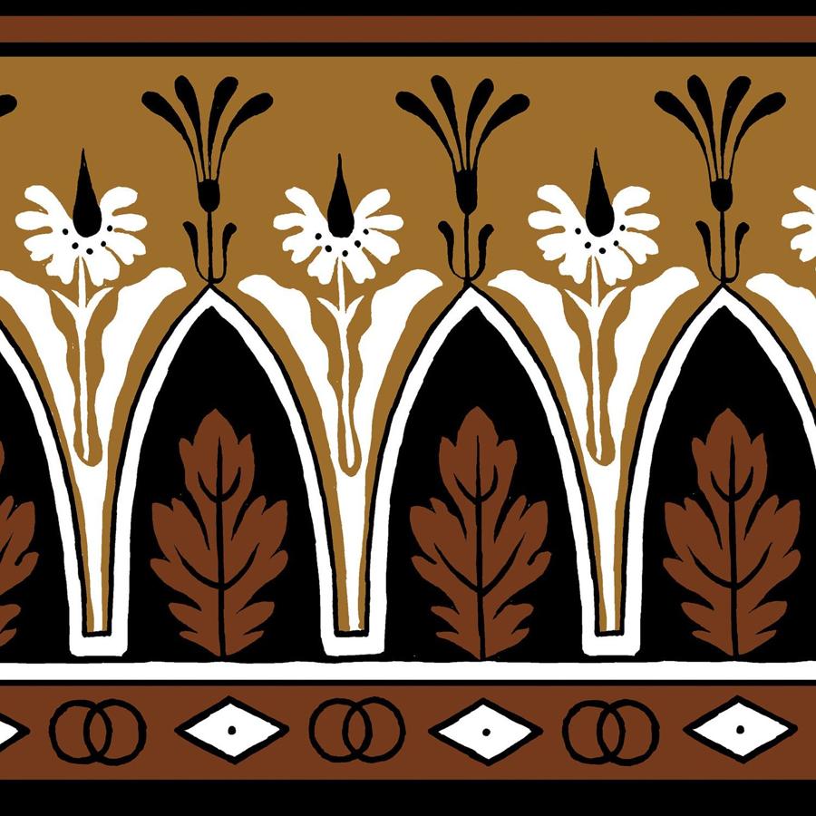 Sample - P8015106-6 | Lola Montez Bdr, Brown Damask - Brunschwig & Fils Wallpaper - P8015106.6.0