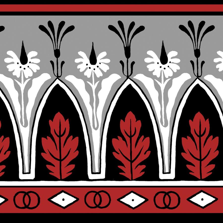 Sample - P8015106-9 | Lola Montez Bdr, Red Damask - Brunschwig & Fils Wallpaper - P8015106.9.0