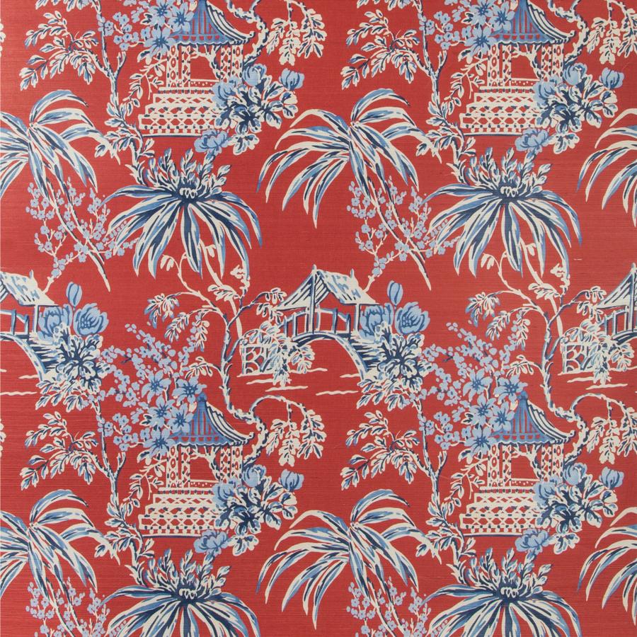 Sample P8019115.195.0 Tongli Multi Color Chinoiserie Brunschwig and Fils Wallpaper