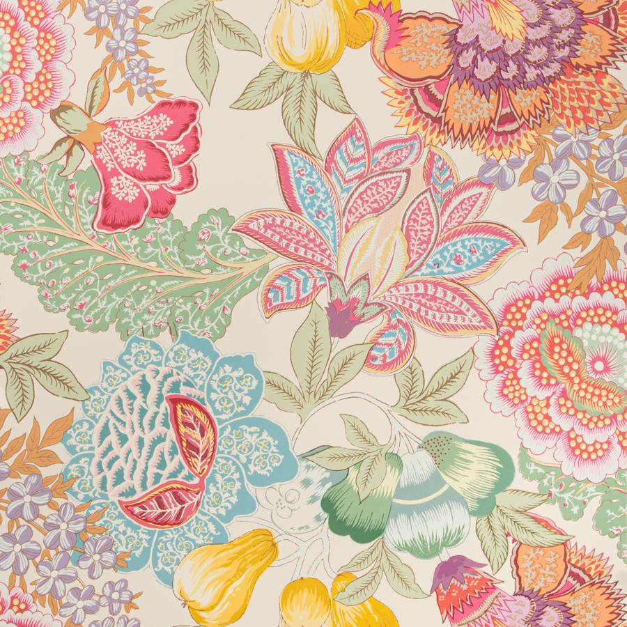 Sample P8020101.734.0 Karabali Multi Color Floral Brunschwig and Fils Wallpaper