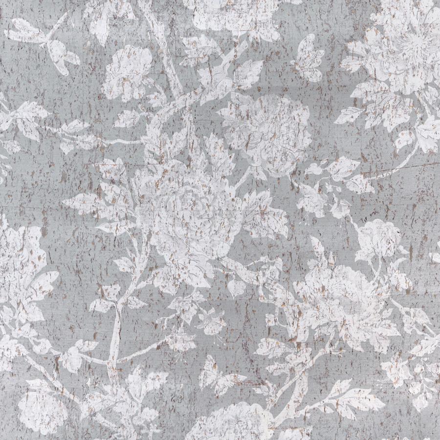 Sample P8020109.11.0 Les Pivoines Grey Floral Brunschwig and Fils Wallpaper