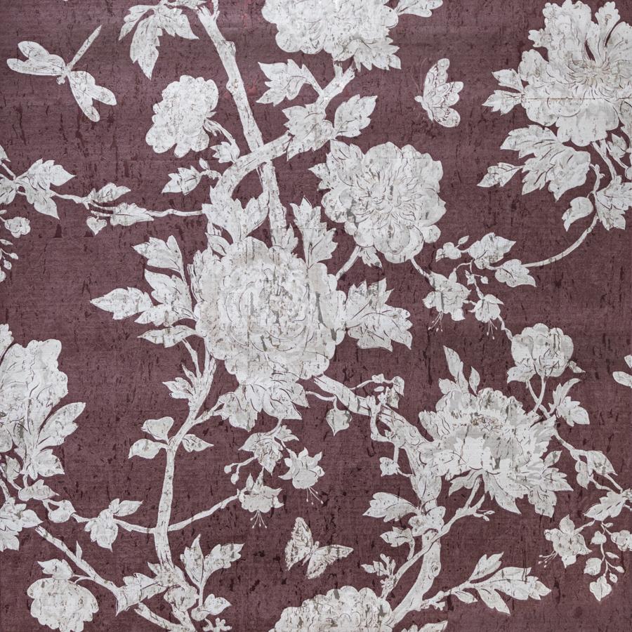 Sample P8020109.909.0 Les Pivoines Purple Floral Brunschwig and Fils Wallpaper