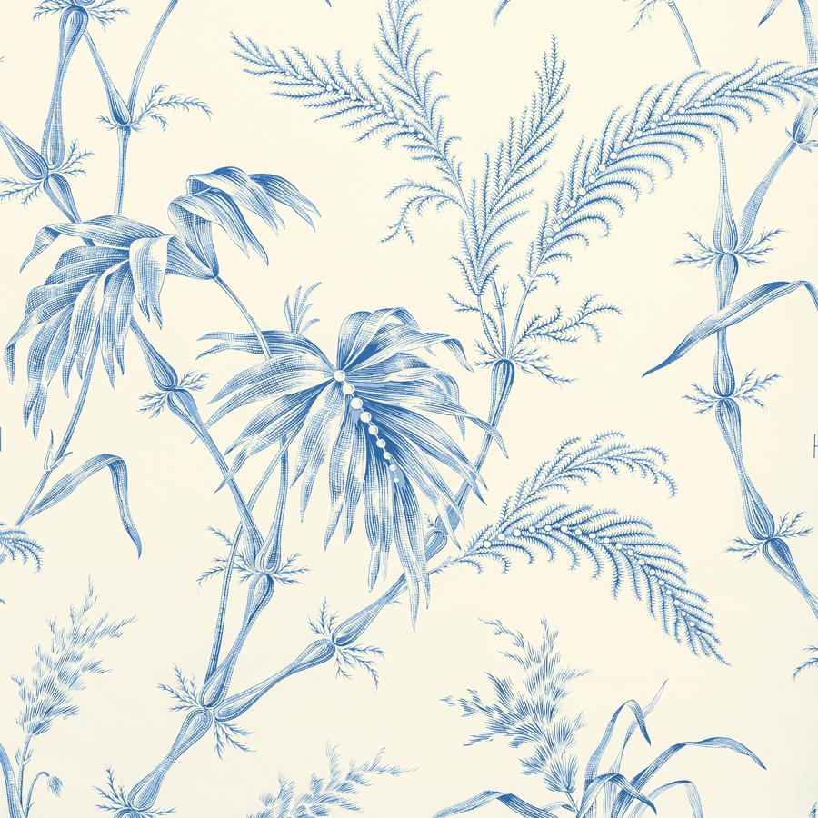 Sample P8020113.5.0 Lauziere, Blue by Brunschwig and Fils Wallpaper