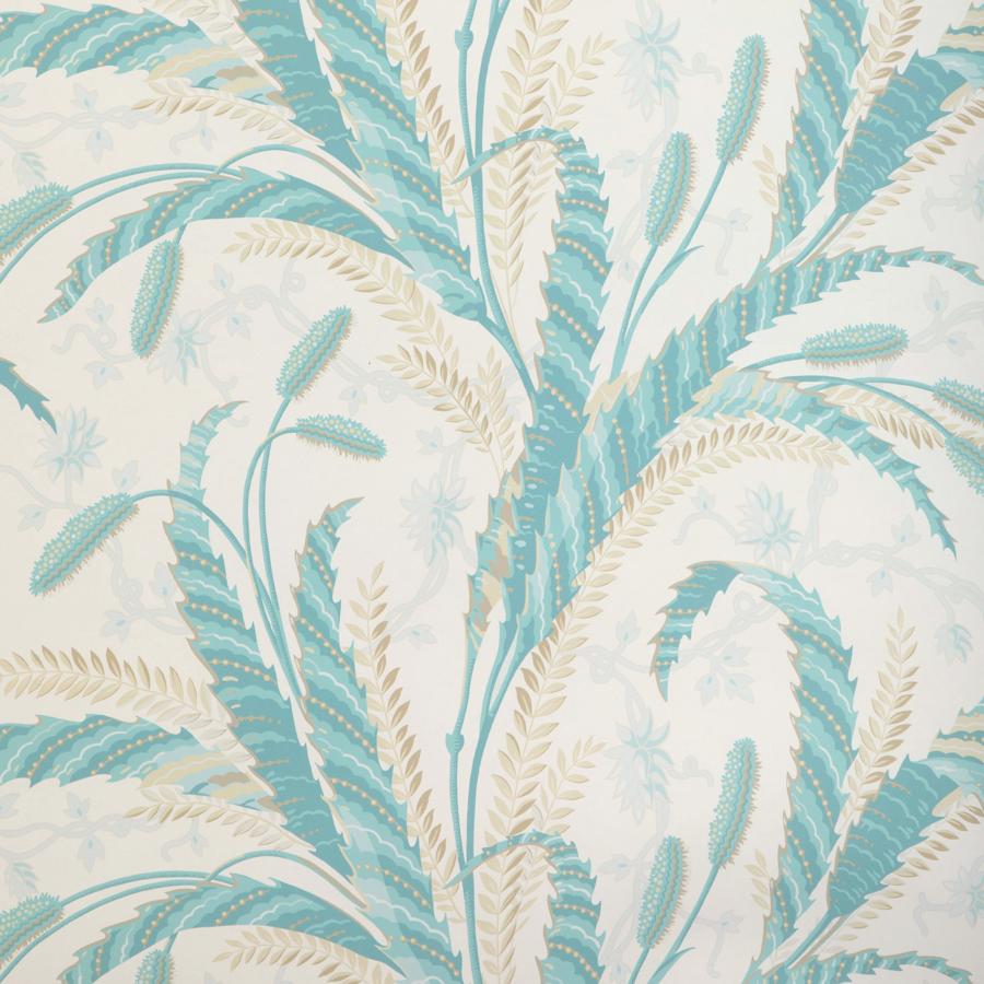 Sample - P8023101.13.0 | Vernay, Blue Botanical - Brunschwig & Fils Wallpaper