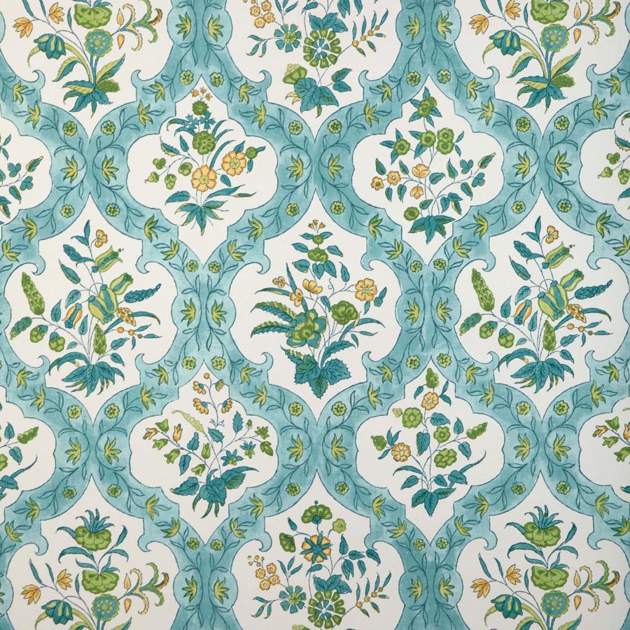 Sample - P8023102.313.0 | Ventoux, Blue Floral - Brunschwig & Fils Wallpaper