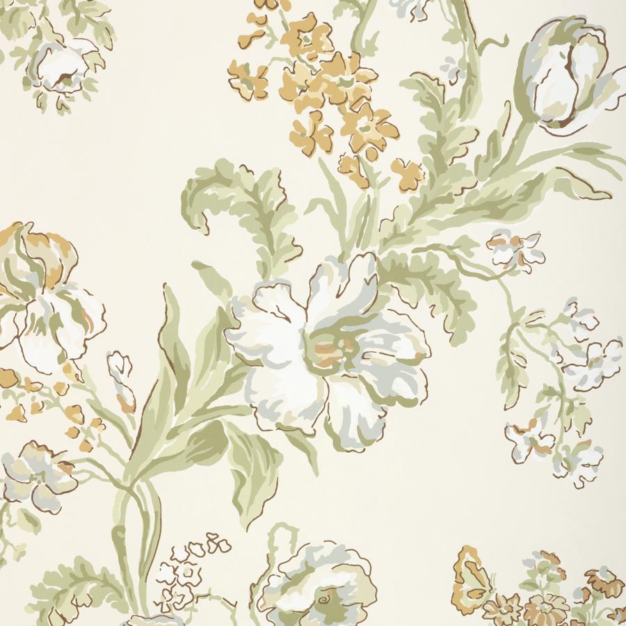 Purchase P8025106-1611 Maintenon, Spice Floral - Brunschwig & Fils Wallpaper - P8025106.1611.0