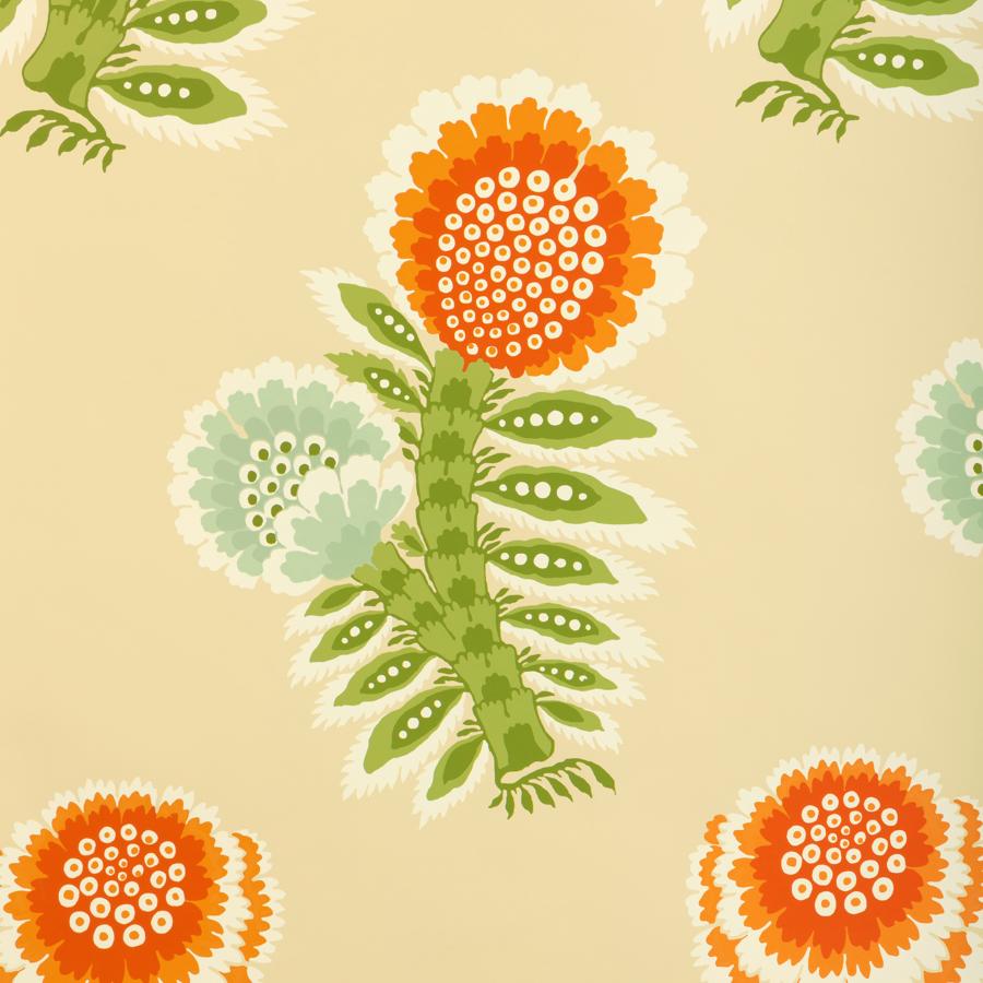 Purchase P8025111-24 Kumaly, Terracotta Floral - Brunschwig & Fils Wallpaper - P8025111.24.0