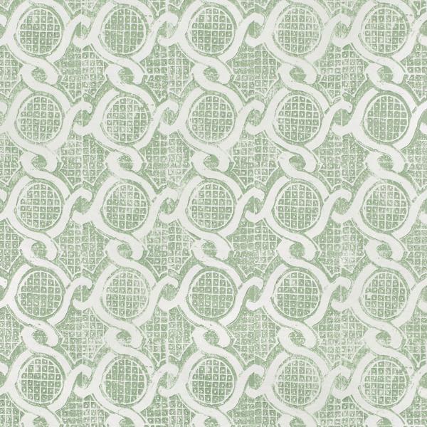 Sample - Pbfc-3533-31 | Chain Wallpaper, Green Geometric - Lee Jofa Wallpaper - Pbfc-3533.31.0