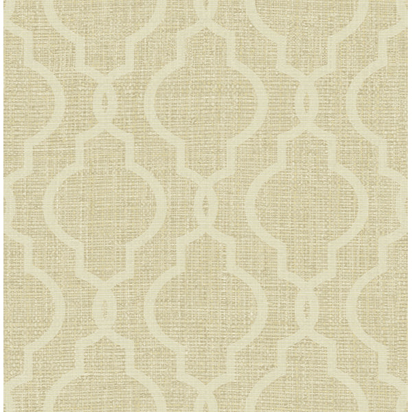Purchase PS41704 Palm Springs, Geometric Jute Gold Quatrefoil by Kenneth James Wallpaper